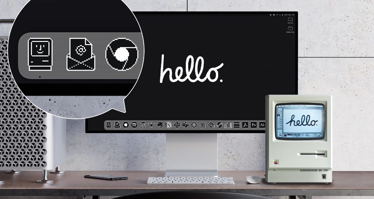 You can ‘retrofy’ your Mac with Mac OS ’84 icons, wallpaper