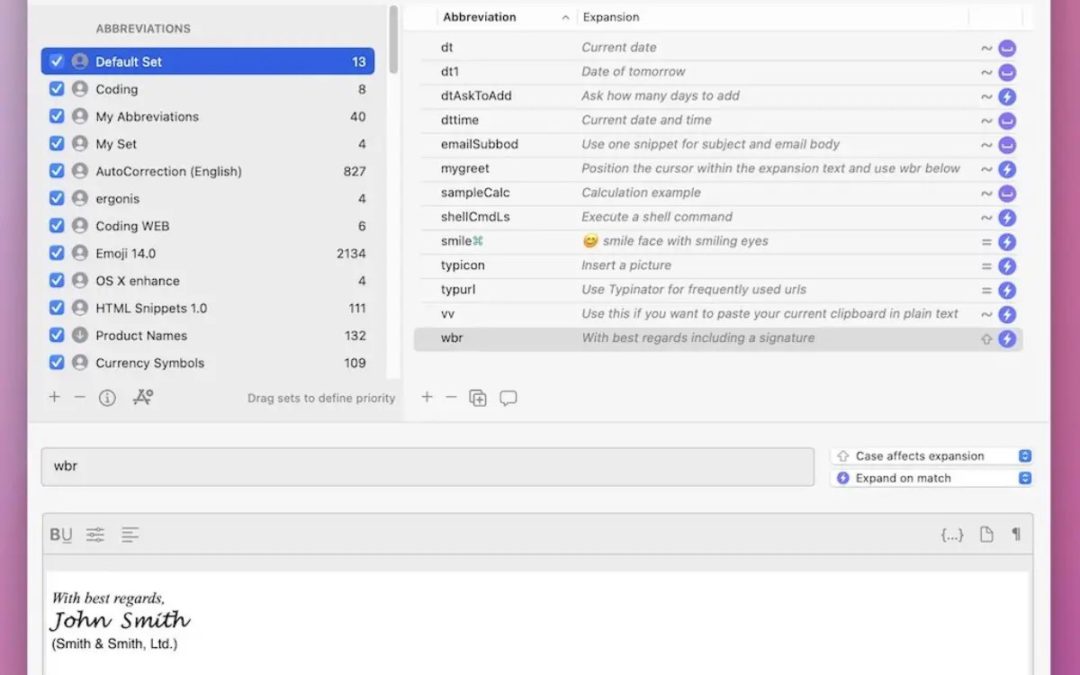 Ergonis presents Typinator 9, an update of the text expansion tool