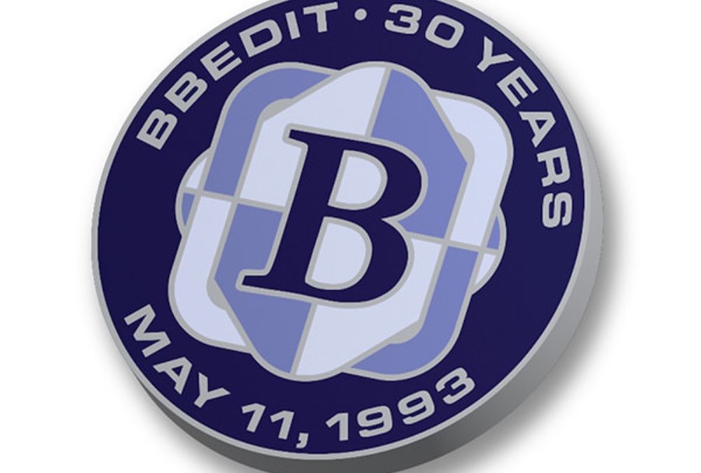 Bare Bones Software celebrates BBEdit’s 30th birthday with special deal