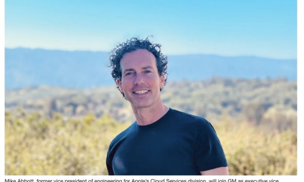 Former Apple exec to led GM vehicle, enterprise software technologies