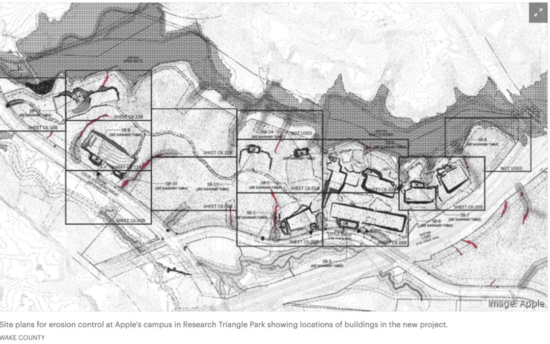 Apple plans a 900,000 square-foot first phase for Research Triangle Park campus
