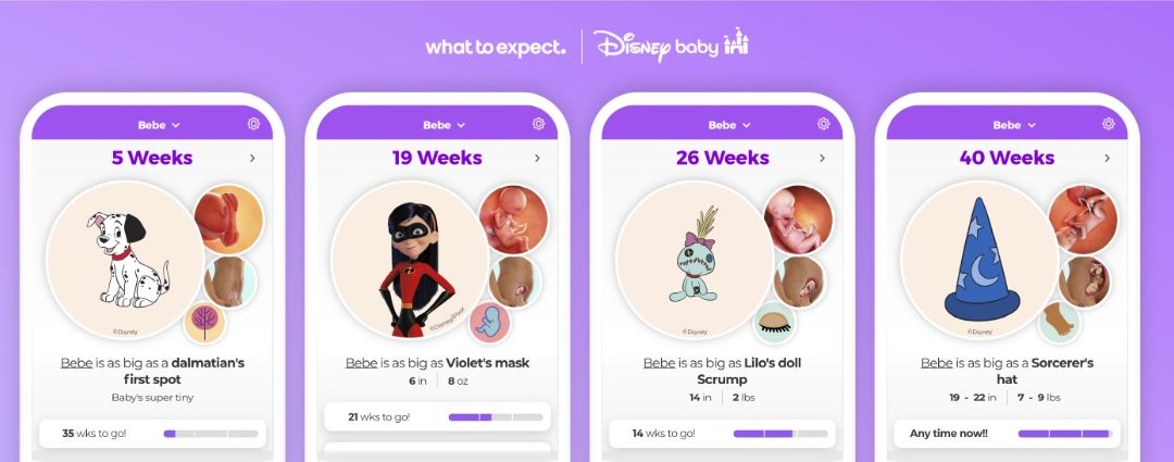 What to Expect Pregnancy App Releases Disney Baby-Inspired Size Comparisons