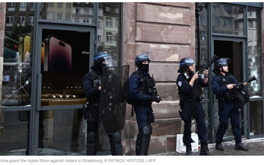Rioters vandalize Apple, other retail stores in Strasbourg, France