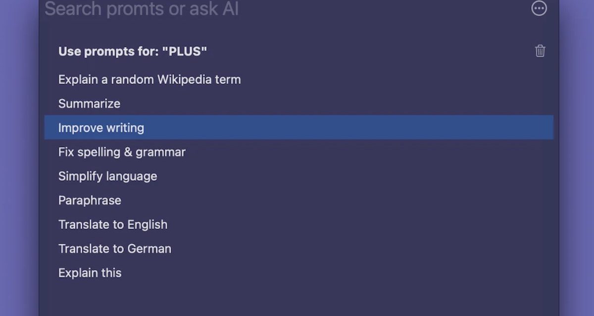 MacPlus Software releases AI, a text assistant for macOS