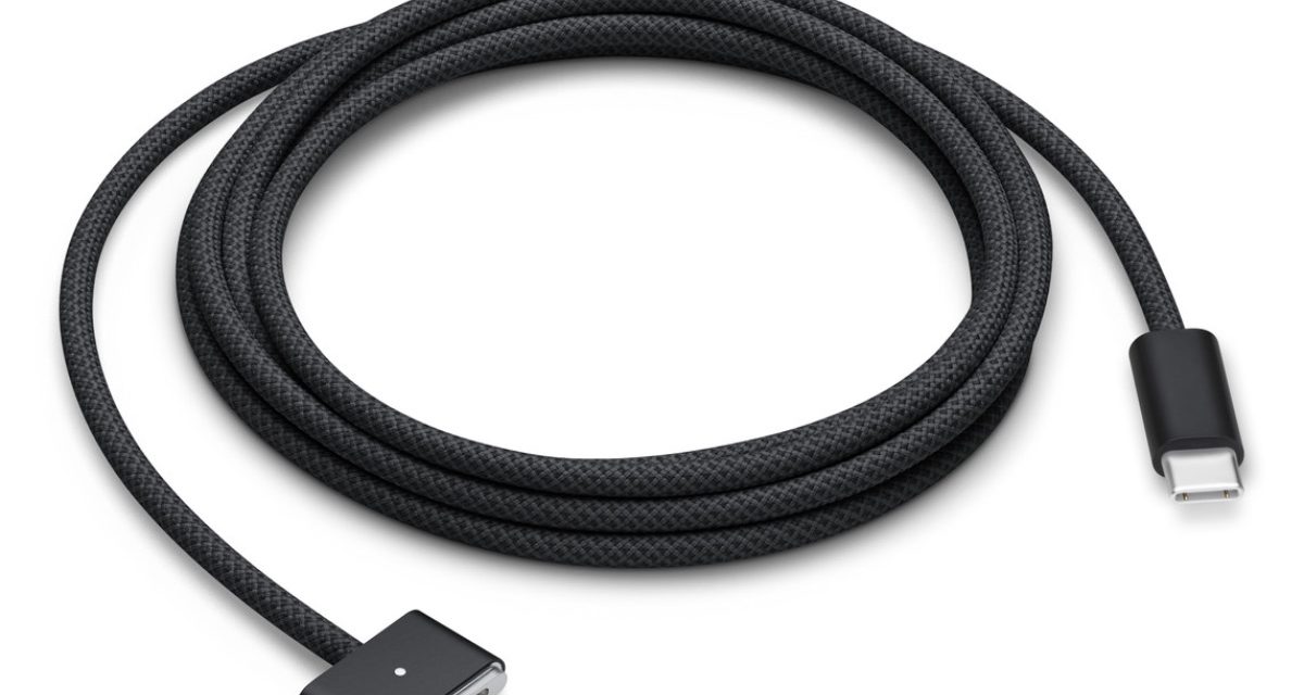 Apple releases space black version of its USB-C to MagSafe 3 cable