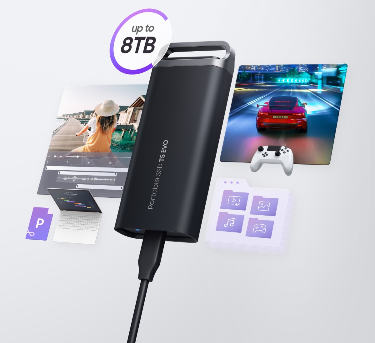 Samsung Unveils Portable SSD T5 EVO with Up to 8TB Capacity - Vimarsana News