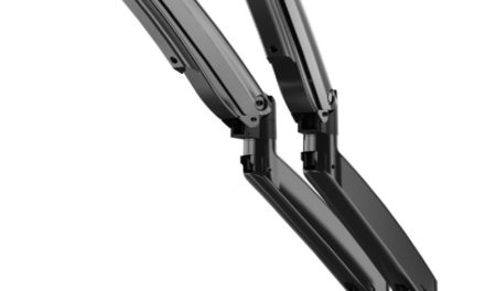 ErgoAV Unveils Single and Dual Monitor Desk Mount with Built-in Docking Station