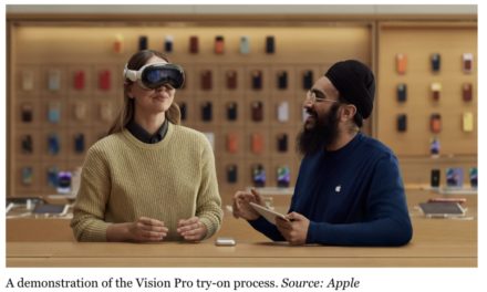 Apple has prepared a special seating area for Vision Pro demos at flagship retail stores