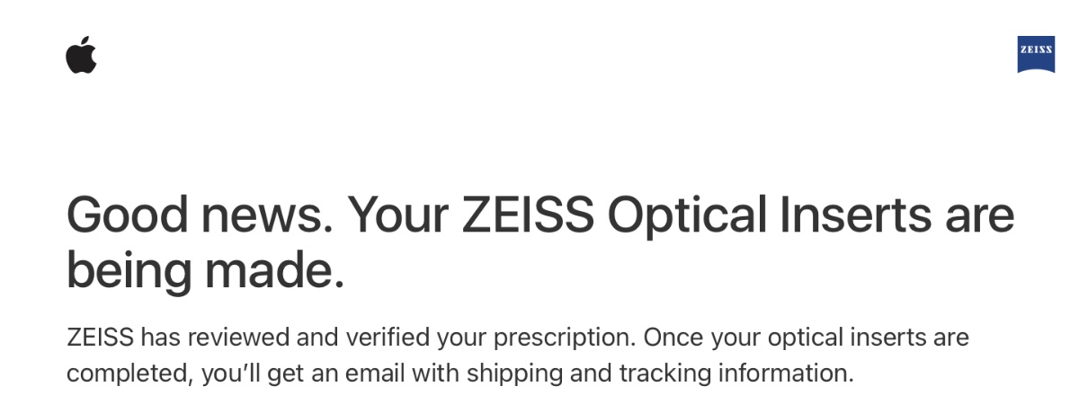 Yay! You can order bifocal prescription inserts for the Apple Vision Pro