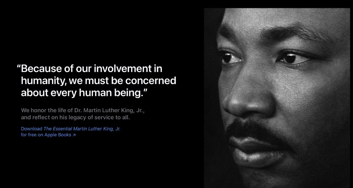 Apple offers full-page tribute to Dr. Martin Luther King, Jr.