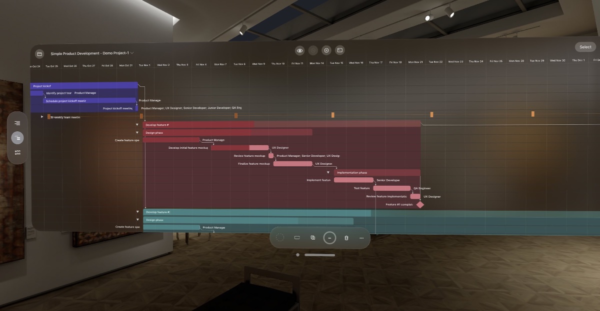 OmniPlan is coming to the Apple Vision Pro when it launches February 2
