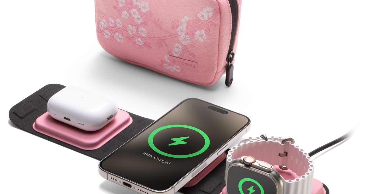 Mophie introduces cherry blossom, limited edition 3-in-1 traveler with MagSafe