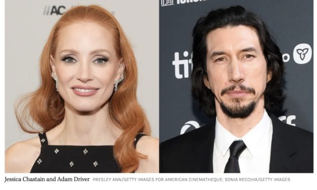 Jessica Chastain, Adam Driver to Star in Art World Drama on Apple TV+