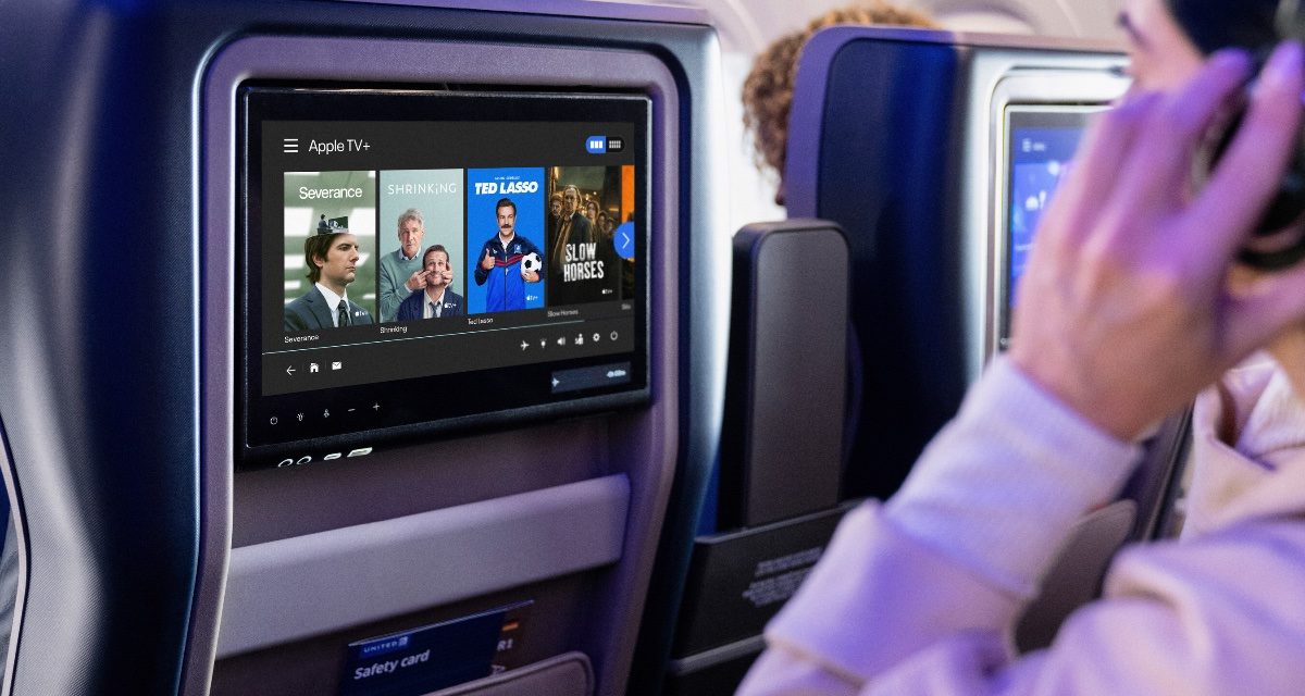 United offering full seasons of select Apple TV shows and movies for free viewing inflight