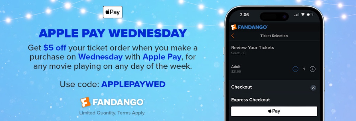 Fandango offers ‘Apple Pay Wednesday’ promotion