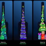 Apple unveils iPad-designed Christmas trees lighting up Battersea Power Station