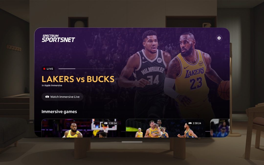 Los Angeles Lakers games on Spectrum Front Row in Apple Immersive tip off January 9