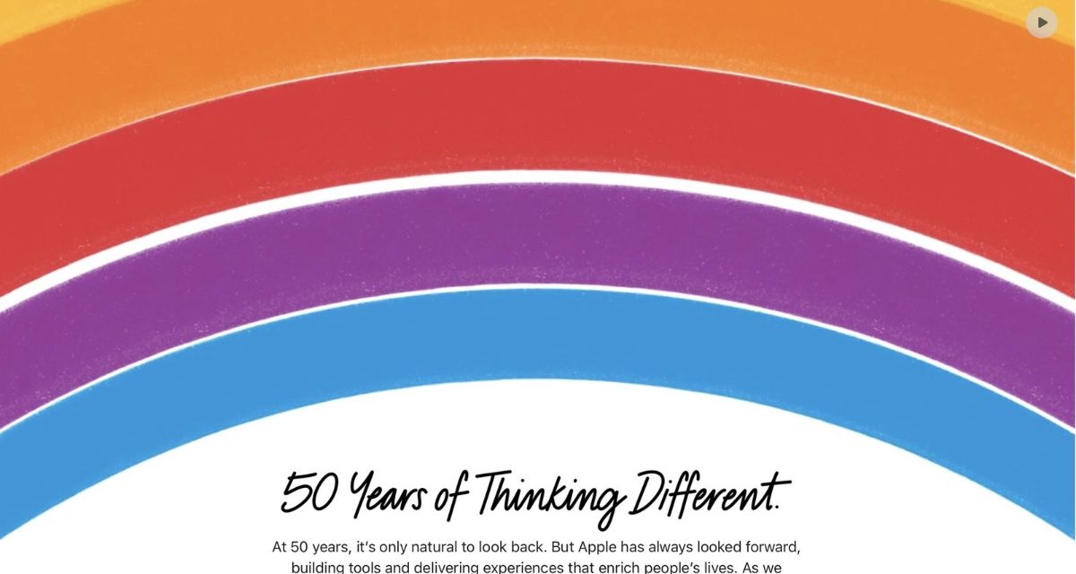 Apple updates its homepage with a special animated video celebrating the company’s 50th anniversary
