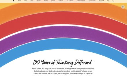 Apple updates its homepage with a special animated video celebrating the company’s 50th anniversary