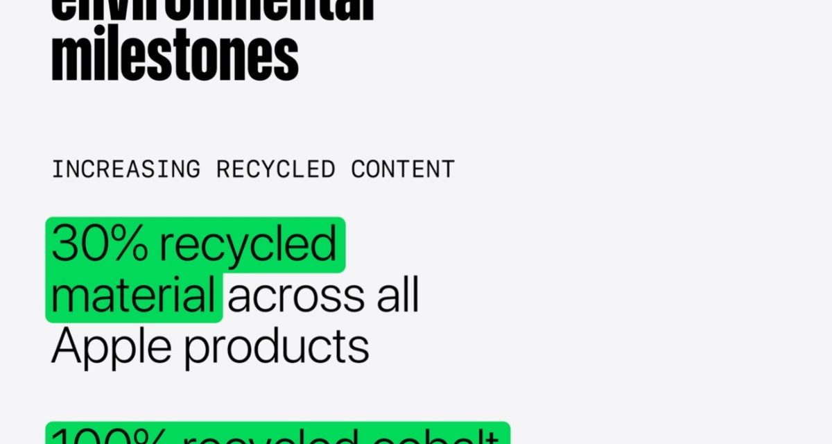 Apple says 30% of its products’ materials shipped last year came from recycled content