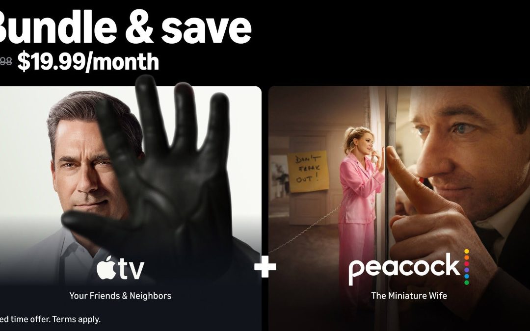 Apple TV and Peacock Premium Plus streaming bundle now available on Prime Video in the US for $19.99 per month
