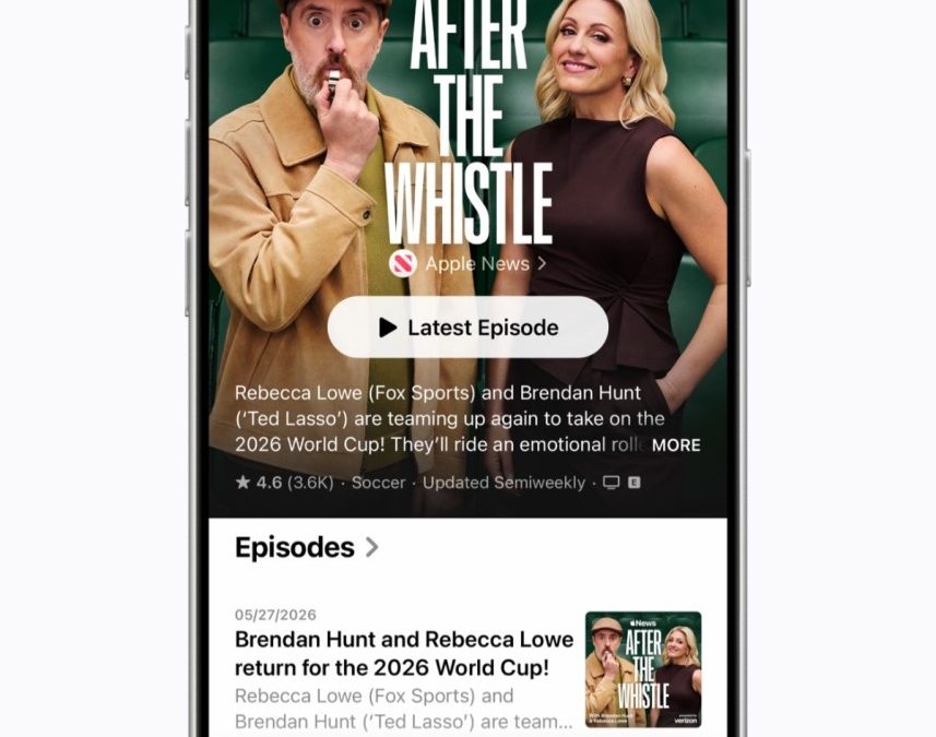 After the Whistle with Brendan Hunt and Rebecca Lowe returns on Apple News and Apple Podcasts