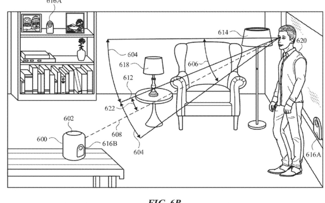 You may be able to control a future HomePod  by just looking at it