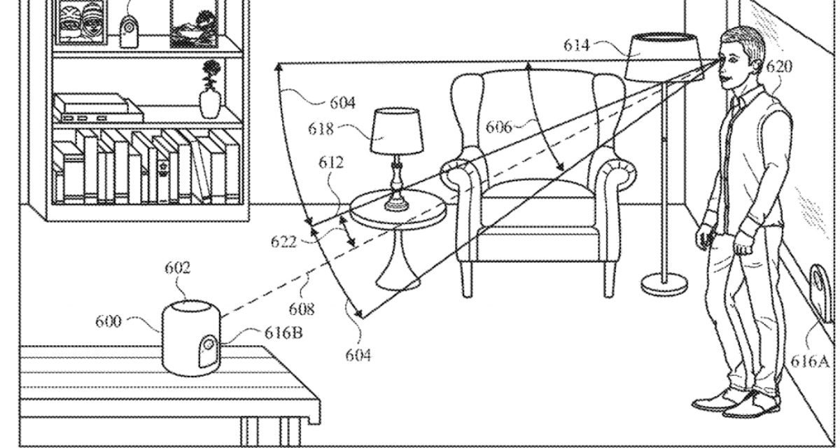 You may be able to control a future HomePod  by just looking at it