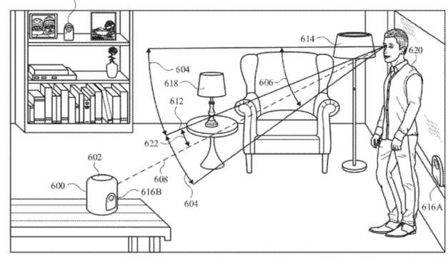 You may be able to control a future HomePod  by just looking at it