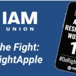 IAM Union holding a protest rally on May 27 over upcoming closure of the Apple retail store in Towson, MD