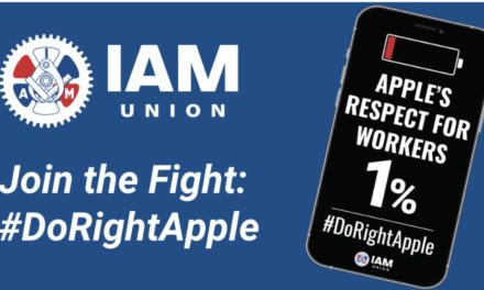 IAM Union holding a protest rally on May 27 over upcoming closure of the Apple retail store in Towson, MD