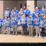 Employees and others protest closing of Apple’s retail store in Towson, Maryland
