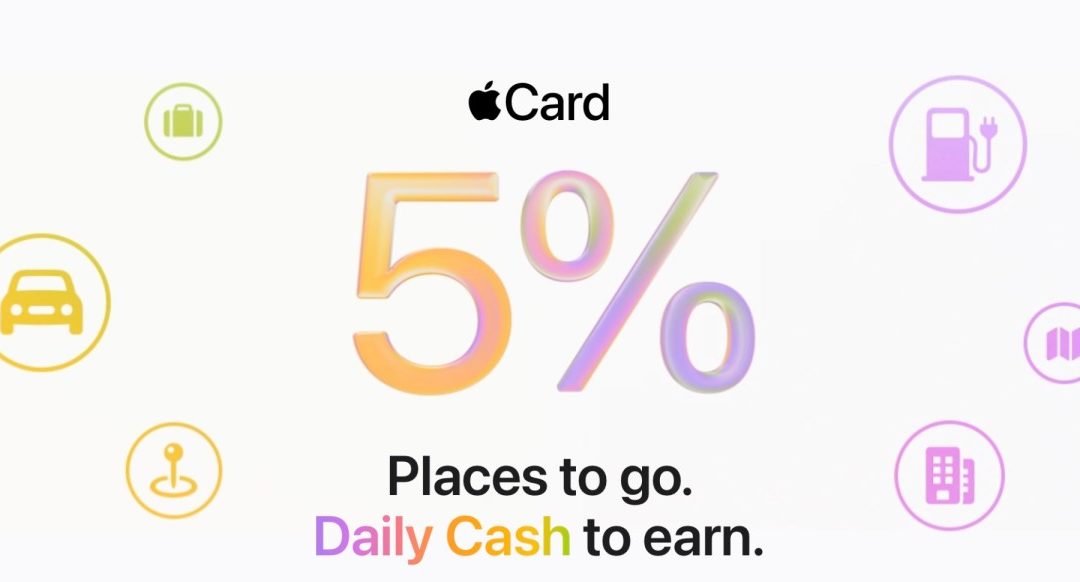 Apple is offering 5% cash back on certain Apple Card purchases