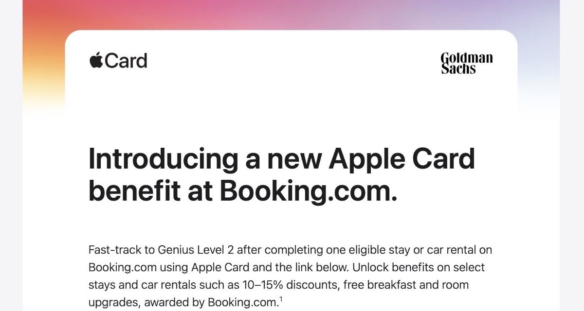 Apple announces an Apple Card promo with booking.com