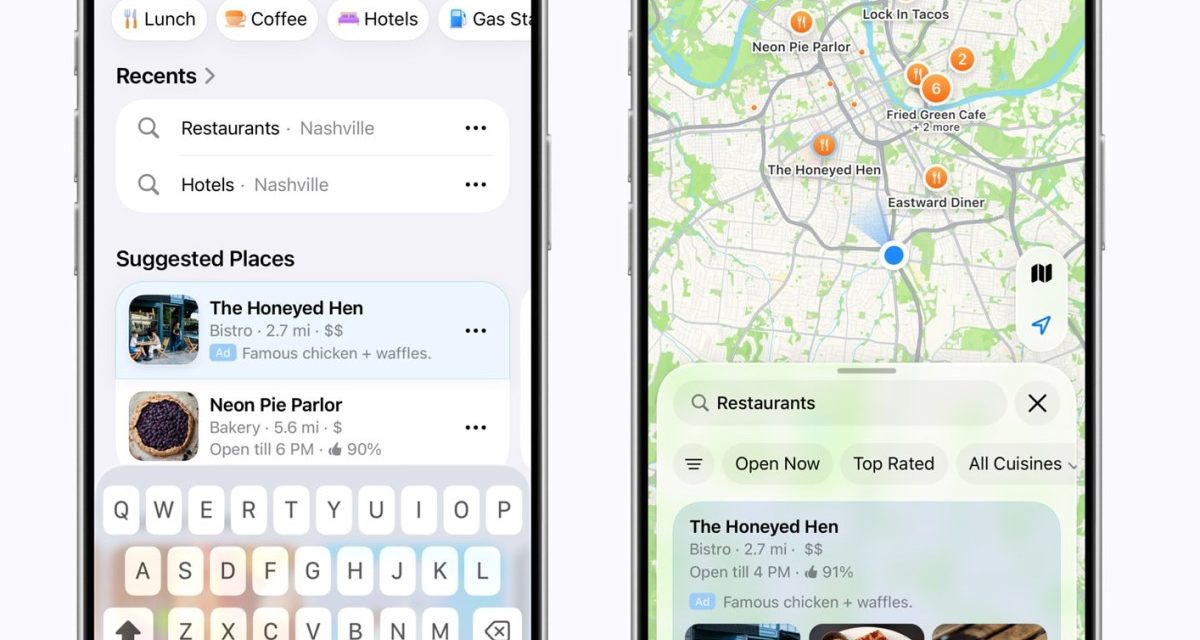 They’re heeere; ads are now appearing in Apple Maps
