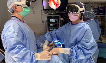 The use of an Apple Vision Pro as a surgeon’s main display speeds up tear duct procedures